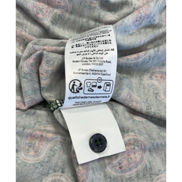 Boden Paisley Jersey Maxi Dress Size 12 Green Long Sleeve - Picture 7 of 8